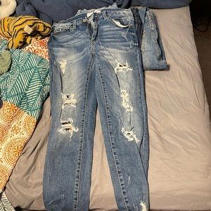 Kancan skinny jean with leopard patches